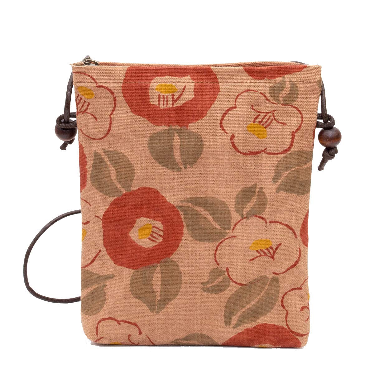 

Made in Japanese Persimmon Mini Kyoto [crearekiki] Women s Pochette, Small, Japan, Style, Dyed, Canvas, Lightweight, Pochette, KS-76 (Camellia)