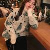 Christmas Red Turtleneck Sweater Women's Autumn Winter Vintage Casual Loose Pullovers Long Sleeve Christmas Tree Knitted Tops