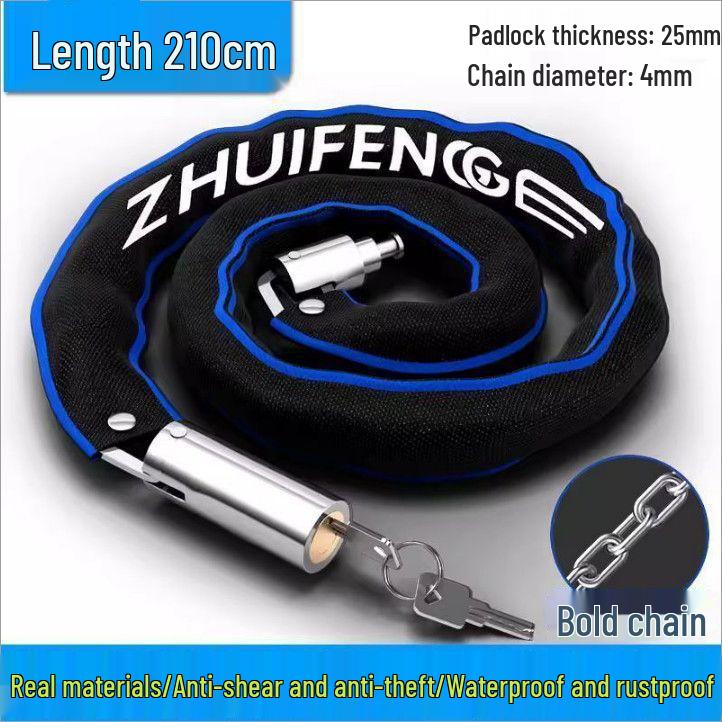 Heavy-Duty Anti-Theft Chain Lock for Bikes, Scooters, and Motorcycles
