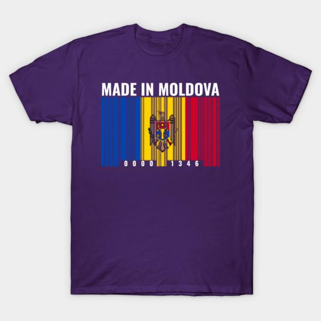 Women's Fashion Round Neck Short-sleeved Moldova Heritage Moldovan Roots Barcode Print T-shirt Summer Casual Slim T-shirt