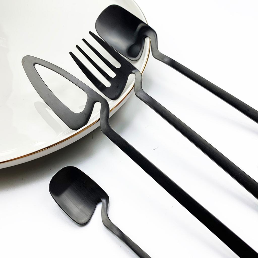Silverware Set Satin Finish 24-Piece Stainless Steel Flatware Set Kitchen Utensil Set Service for 6 Dishwasher Safe