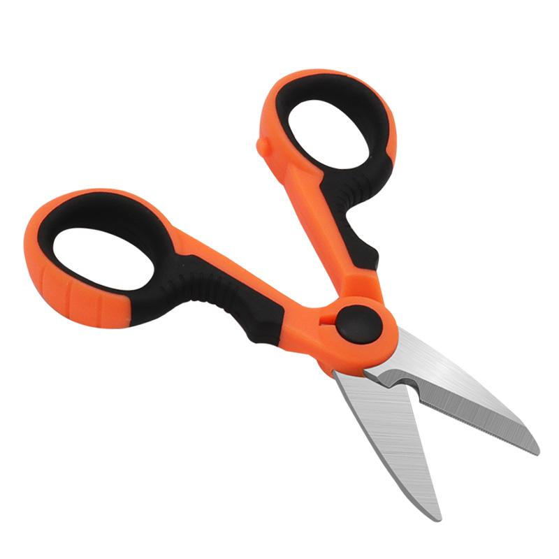 420 Stainless Steel Fishing Scissor Accessories Electrician Portable Scissors Plier Cut Pe Braid Line Lure Carp Fishing Tools