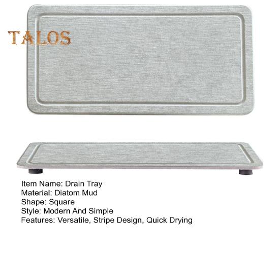 2Pcs Water Absorbing Stone Tray Quick Drying Diatomite Sink Coasters Anti-Slip Kitchen Sponge Holder Bathroom Vanity Trays