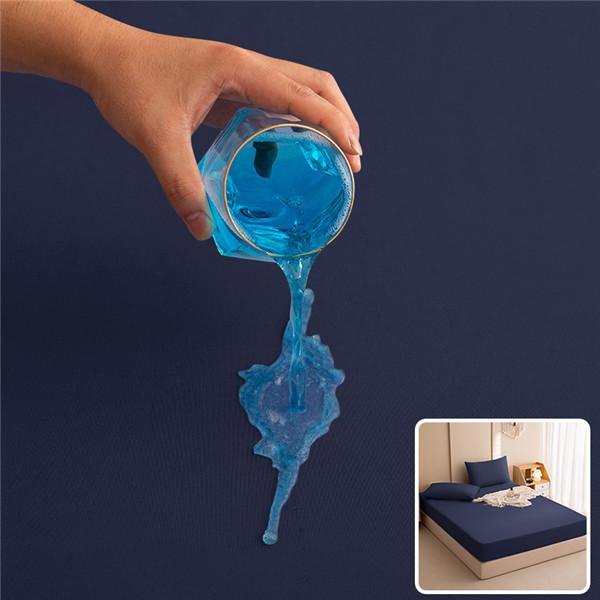 Super Waterproof Bed Fitted Sheet Solid Color Anti-slip Mattres Protector Cover Waterproof Bedspread Protector for Single Double