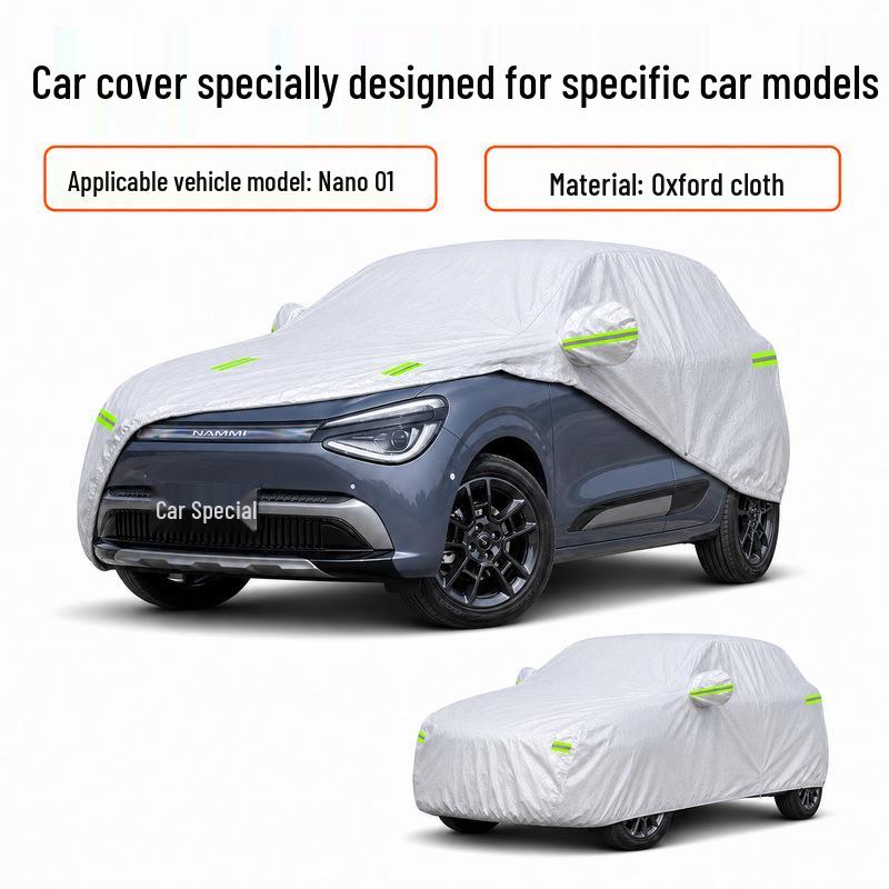 Nano 01 Universal Car Cover - All-Season, Waterproof, Sun Protection, Heat Insulation, Oxford Cloth.