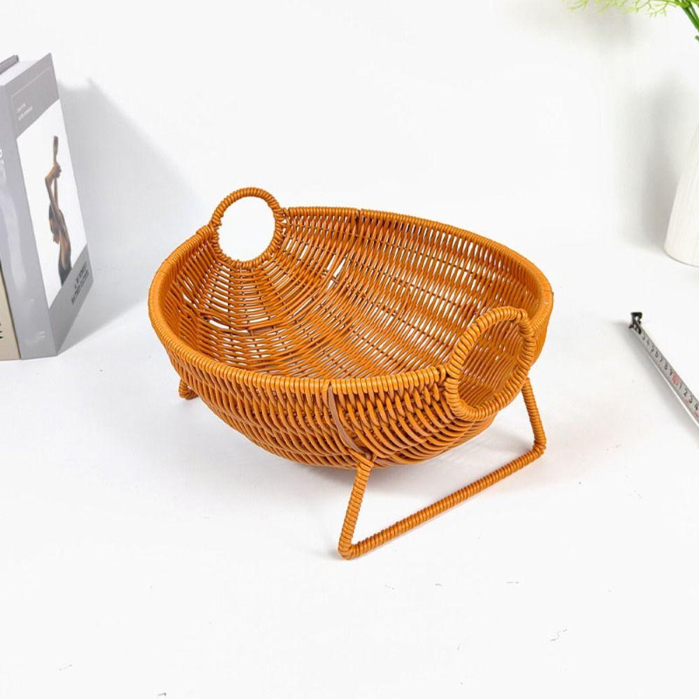 Imitation Vine Weaving Woven Storage Basket With Handle Multipurpose Storage Basket  Home Kitchen