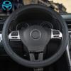 Coprivolante DERMAY in Vera Pelle 2 colori Misura M adatta diametro esterno 14-15" ford focus skoda octavia vw ecc.. la maggior parte delle auto