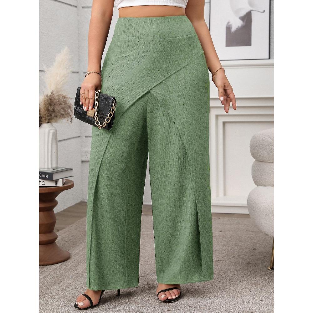 Women's Pure-color Loose New Design Style Wide-leg Pants