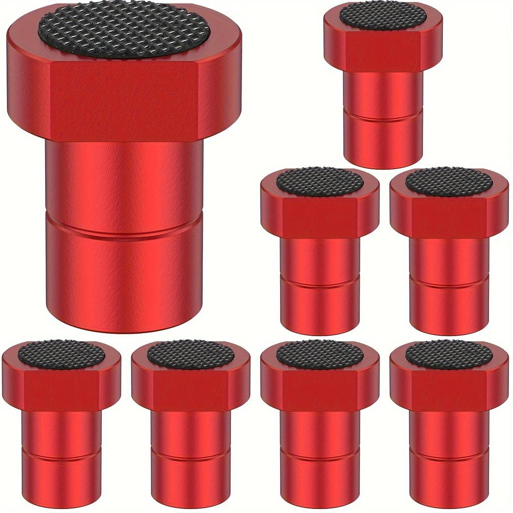 [8Pcs Aluminum Bench Dogs Stops] 8Pcs Aluminum Alloy Bench Dogs with Silicone Gaskets, 19mm Diameter Woodworking Bench Stops for Clamp Workbench