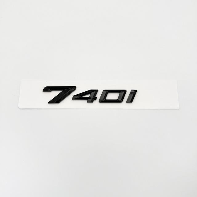 2023 Glossy Black Letters735i 740i 760i 735Li XDrive Emblem for BMW New 7 Series Car Fender Trunk Rear Car Logo Sticker