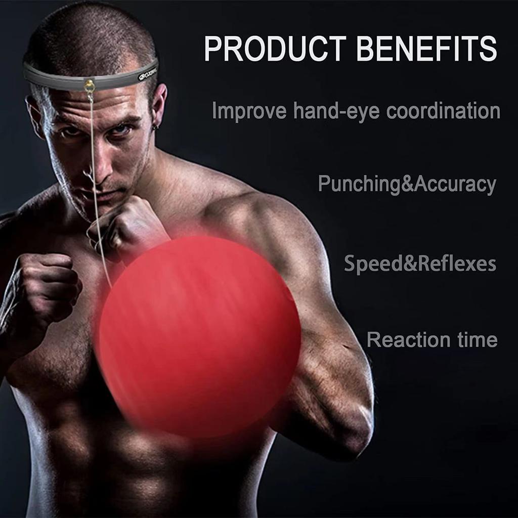 Kick Boxing Reflex Ball with Head Band Fighting Speed Training Punch Ball Muay MMA Exercise Kid Adults Home Equipment
