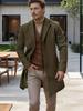 Men's British Style Wool Trench Coat - Mid-Length, Thick, Multiple Colors & Sizes (Autumn/Winter)