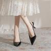 8369-5 Women's Closed Toe Stiletto High Heels - Summer 2023 Patent Leather Pointed Sandals