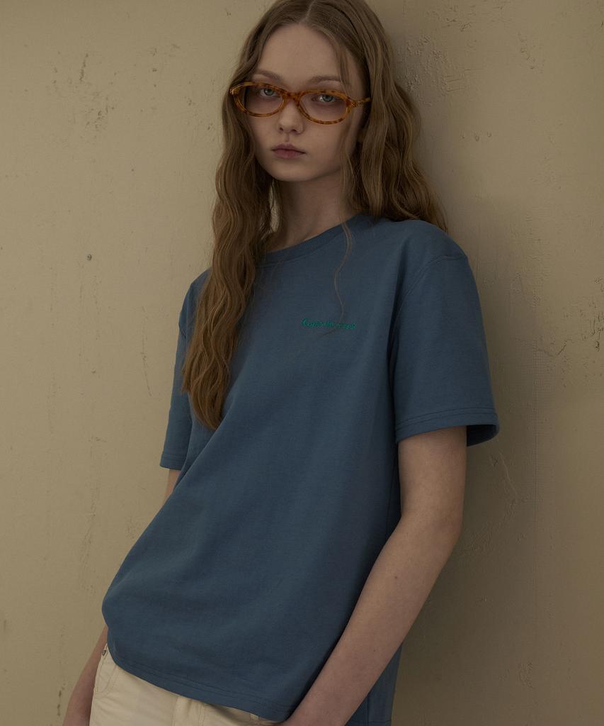 GREENBUTTER Cozy Solid Tee (Dusty Blue)