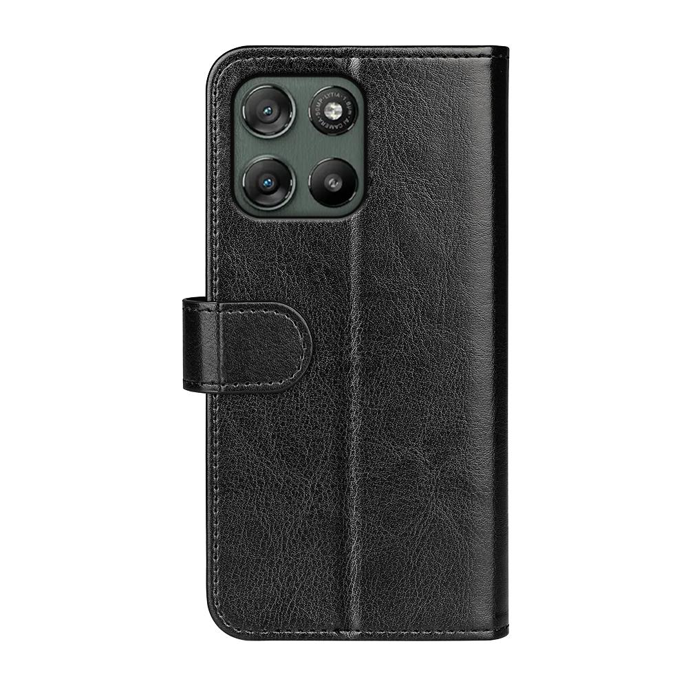 For Motorola Moto G67 Power 5G Case Crazy Horse Texture Stand Leather Phone Cover