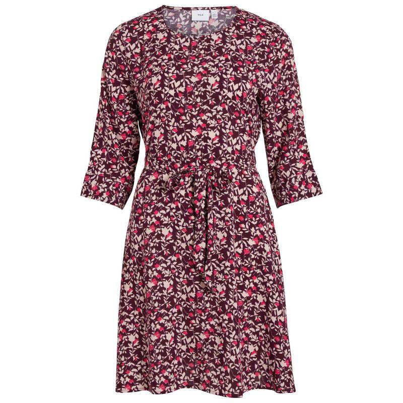 Women's Short 3/4 Sleeve Floral Print Dress VILA