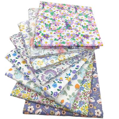 Kolorowe Malowane Retro Kwiatowe Wzory Bawełniana Popelina Tkaniny Do Szycia Sukienki Dziecięcej Pikowana Tkanina DIY Ręcznie Robiony Patchwork Metr