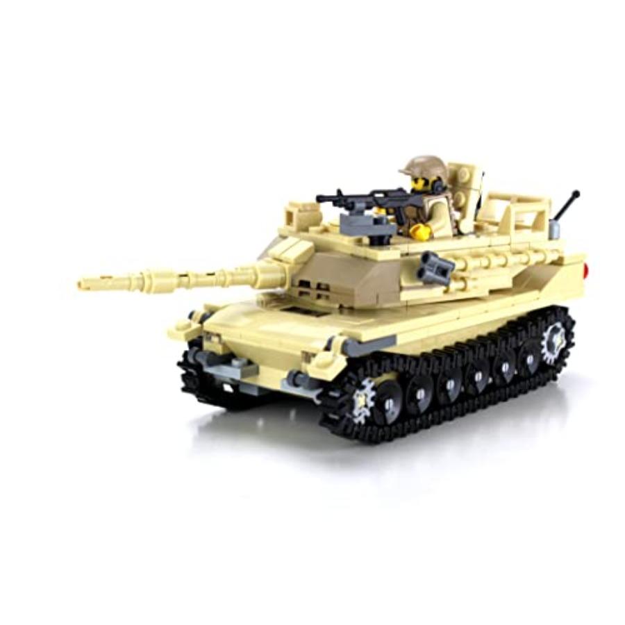 Custom Set for Tan M1 Abrams Main Battle Tank with Advanced Tactical Features and Realistic Military Simulation for Training an United States
