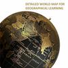 World Map Globe with Stylish Gold Stand for Home,Living,Bedroom & Hall Décor Office Table, Gift Item, Kids Room, Educational Tool,Showpiece