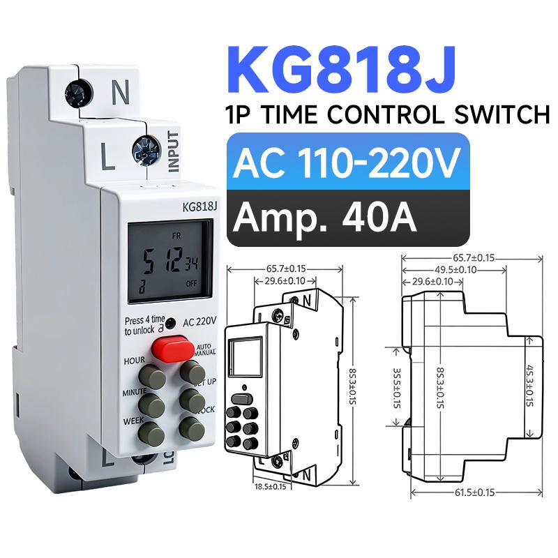 Din Rail Mount Time Control Relay 7 Days Weekly Programmable Timer 12V 110V 220V LCD Digital Timer Switch with 24 On/Off Groups3