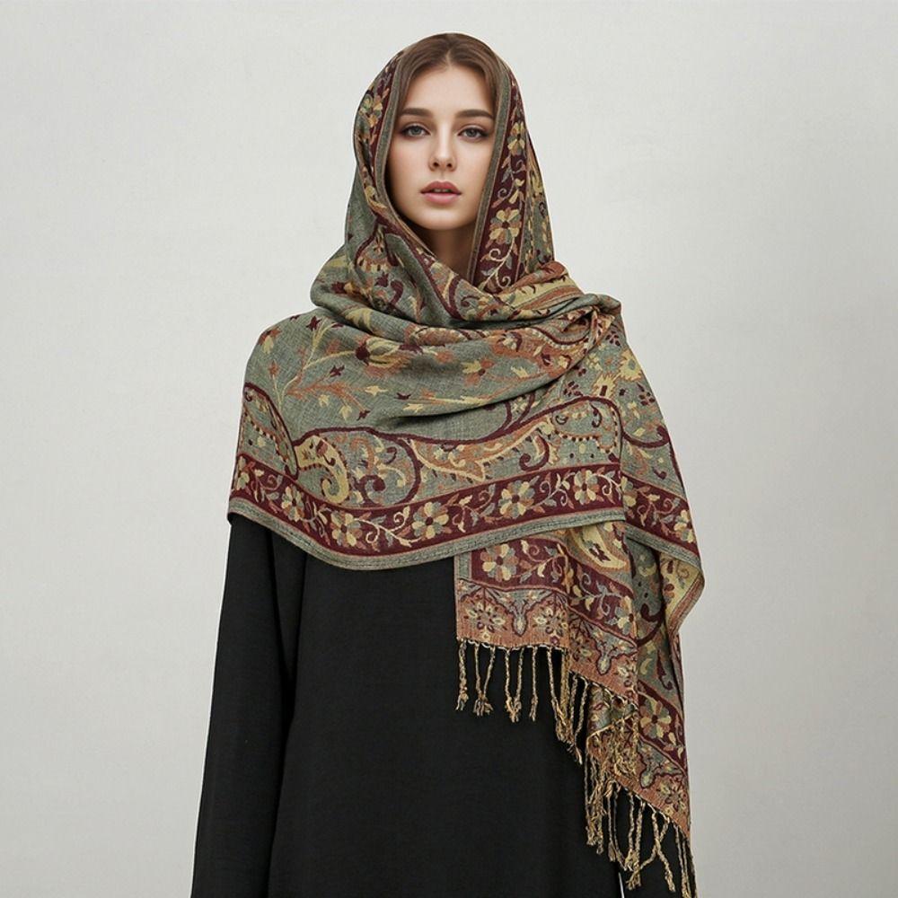 Poncho Stoles Cashmere Scarf Thick Pashmina Women Neckerchief Fashion Winter Warm Shawl Wrap