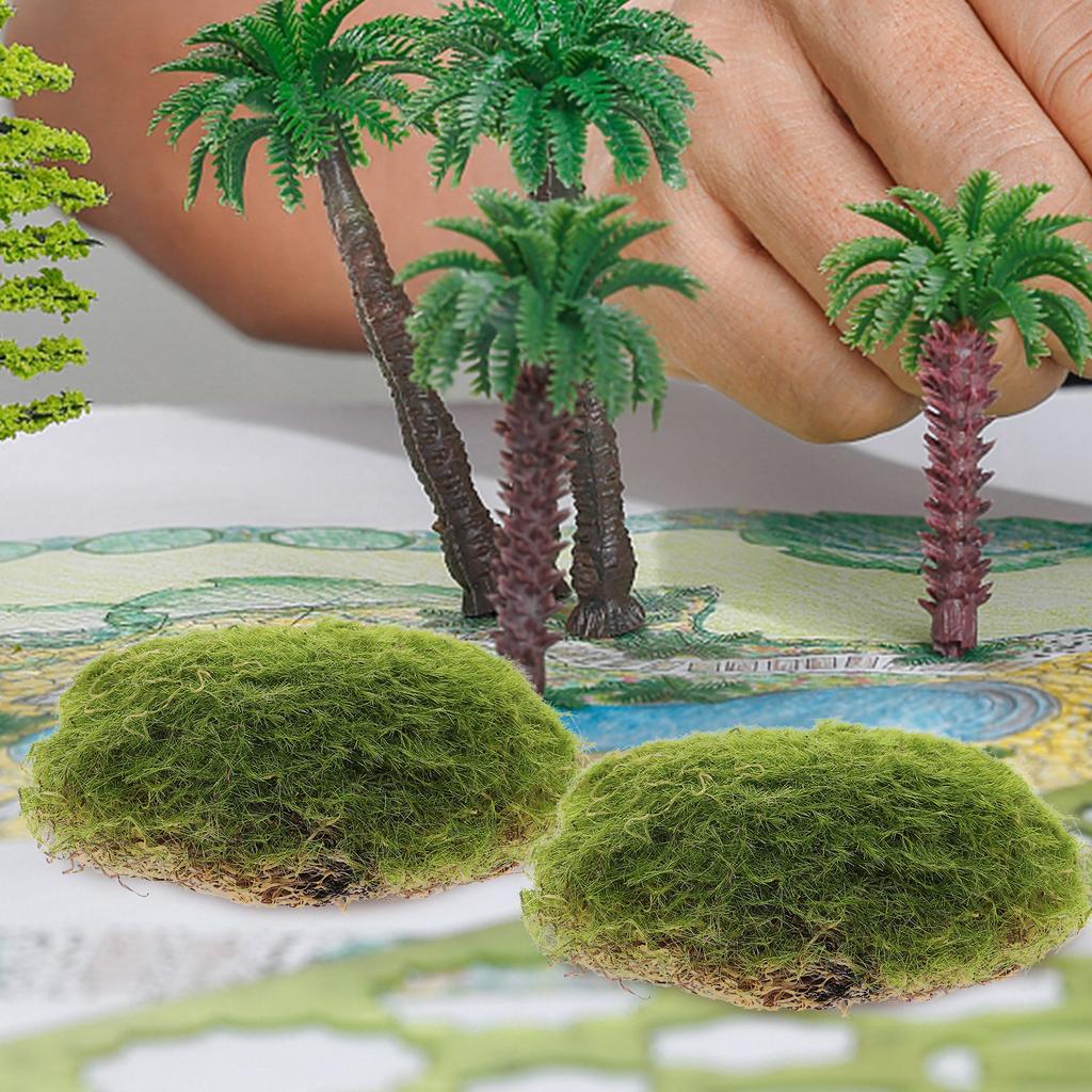 12Pcs Decorative Artificial Moss Stones Emulated Mossy Rock Set for Dried Flower Arrangements Bonsai Embellishment Micro