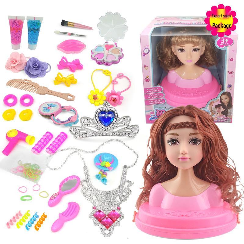 Hair Styling Barbie Doll Set: Half-body Princess Makeup Toy for Girls