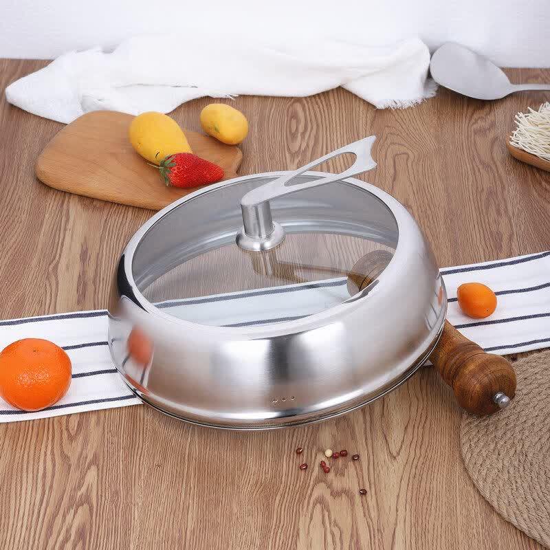 Youluo 32CM Heightened Stainless Steel Glass Pot Lid