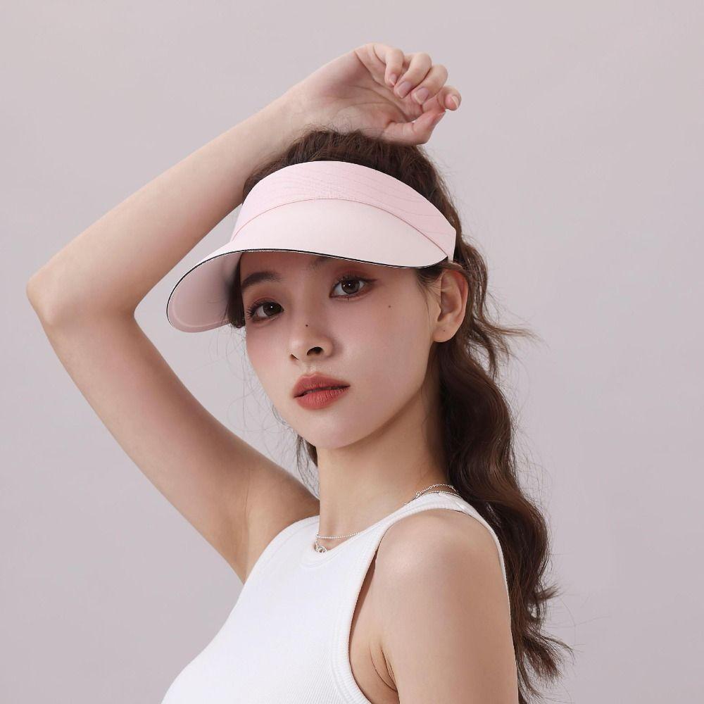 Large Brim Sunscreen Baseball Cap Ice Silk Breathable Air Sun Hat  Ladies Girl