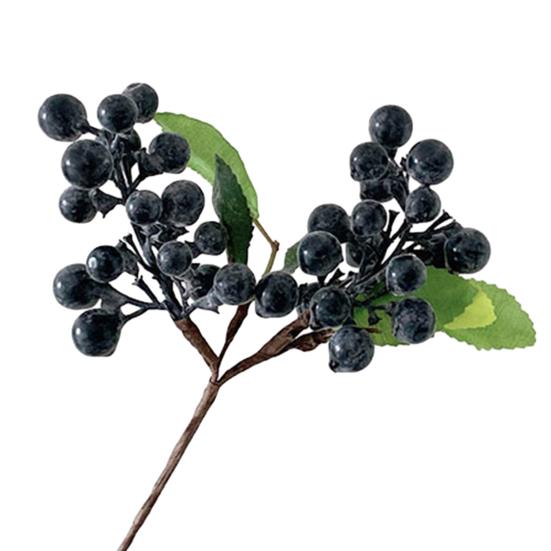 Artificial Flower High Simulation Texture No Maintenance Purple Blue Berries Branch Natural Look Fake Berries