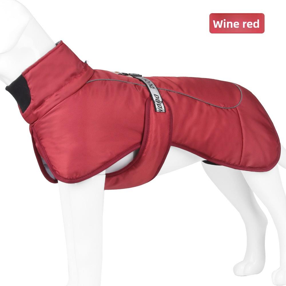 Thick Warm Reflective Dog Clothing Medium Large Dog Windproof Winter Dog Jacket Cold Proof Back Protection Fleece Pet Coat