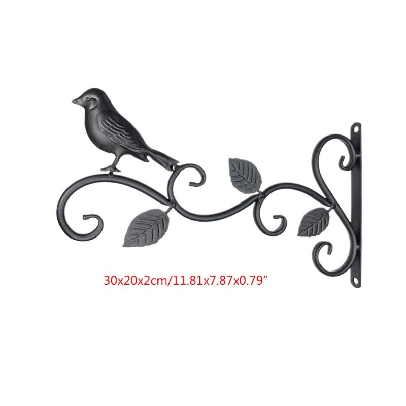 Iron Hanging Bracket Wall Hook Plant Hanger for Bird Feeder Lanterns Flower Brackets Wind Outdoor Decoration