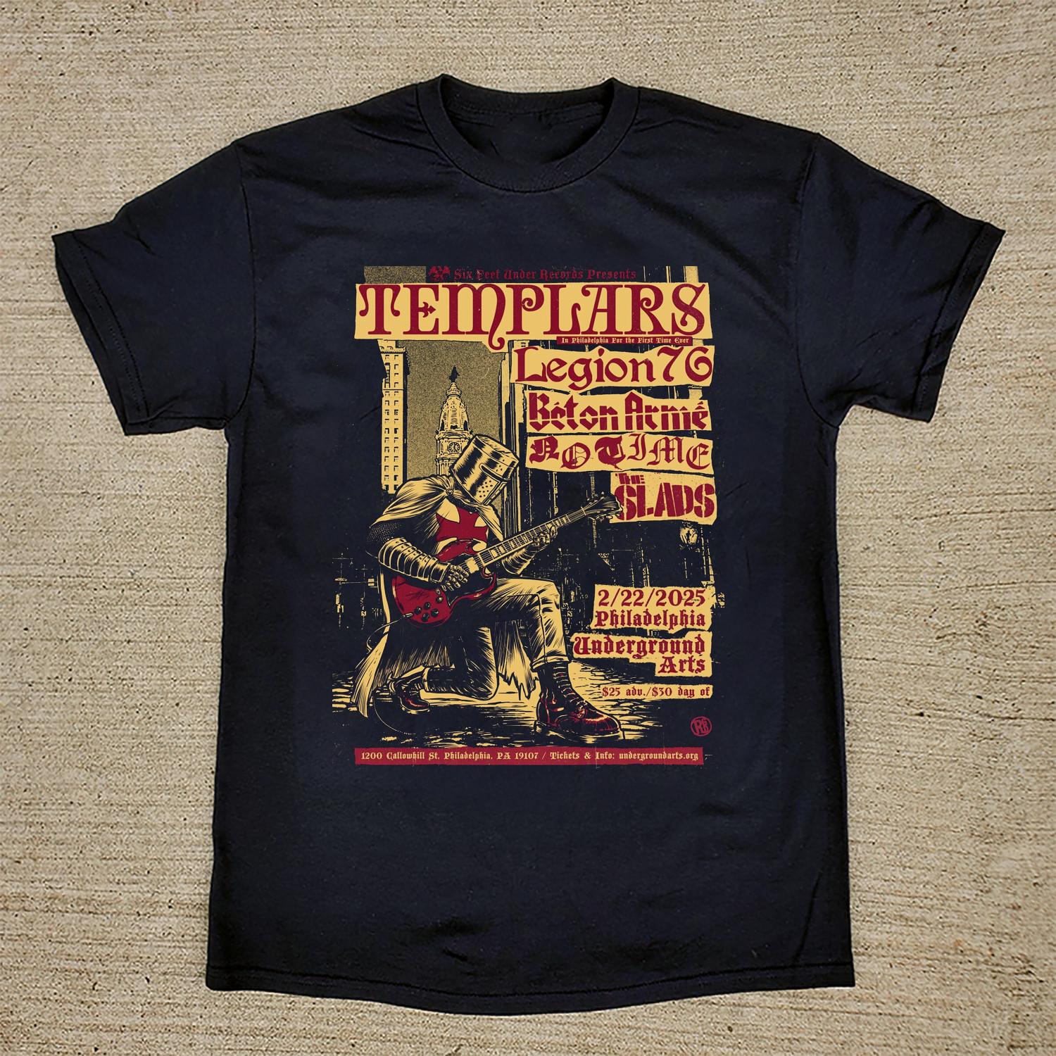 Collection The Templars Band Concert T Shirt Black All Size S-5Xl XXXXL