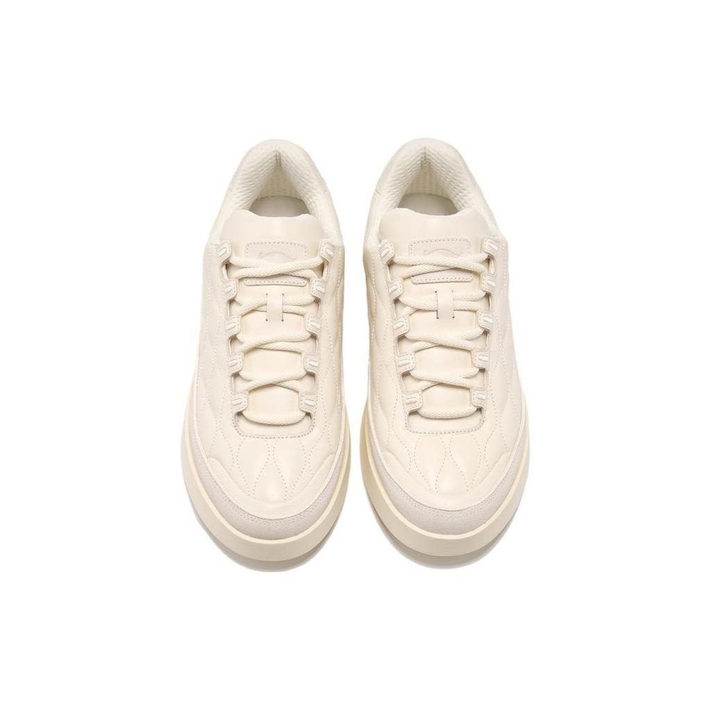 Li-Ning 1990 Classic Series Comfortable Lightweight Breathable Low-Top Skate Shoes Men Sneakers Off-White ALHT073-2