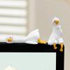 Harz Cartoon Tier Dekor für Schreibtisch Auto Armaturenbrett TV Monitor Geschenkidee Niedliche 3D Entenfigur Mini Harz Enten Ornament Verspielt