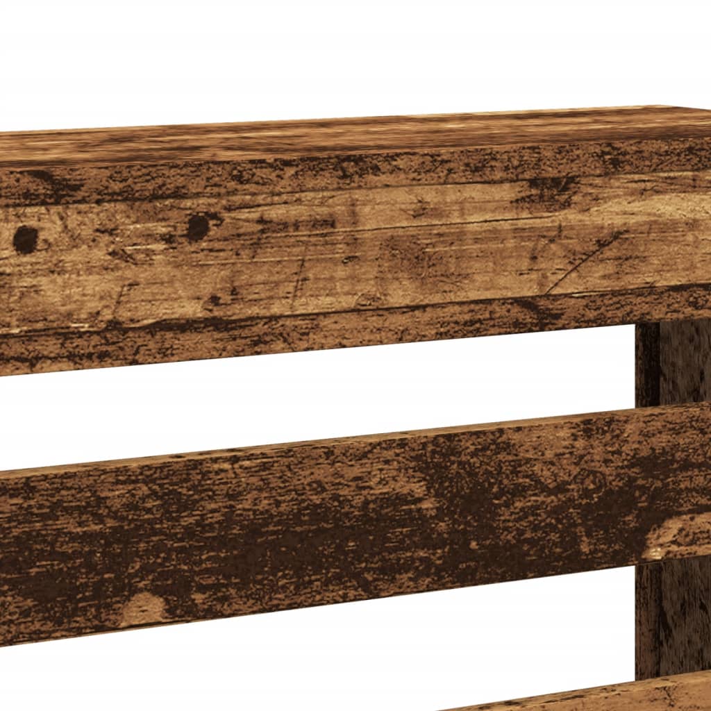 Radiator Cover with Vintage Wood Look 149 x 20 x 82 cm Engineered Wood