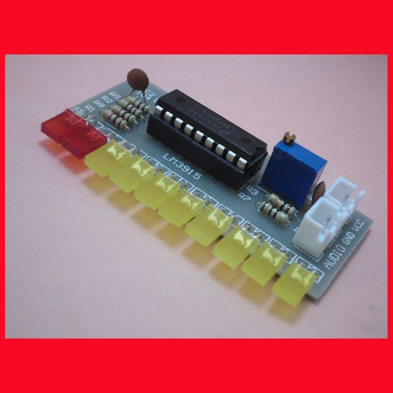 LM3915 DIY Sound Level Indicator Set 10 LED Sound Spectrum Analyzers Suitable for Electronics Soldering Project Teaching