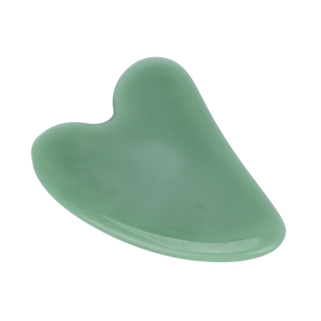 Gua Sha Facial Tool Natural Jade Stone Guasha Massage Board for Face Relieve TensionsPeach Heart