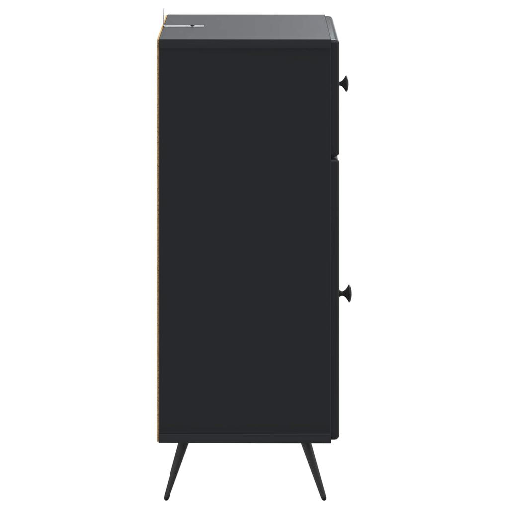 Bathroom Storage Cabinet BREDA Black 30 X 31 X 80 Cm
