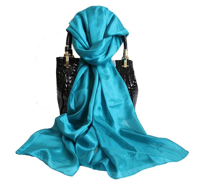 Sciarpa Stola in Seta di Gelso Grigia da Donna 180*110Cm Design Oversize Sciarpe e Coprispalle Femminili Stole Parasole Estive Kaki Nero