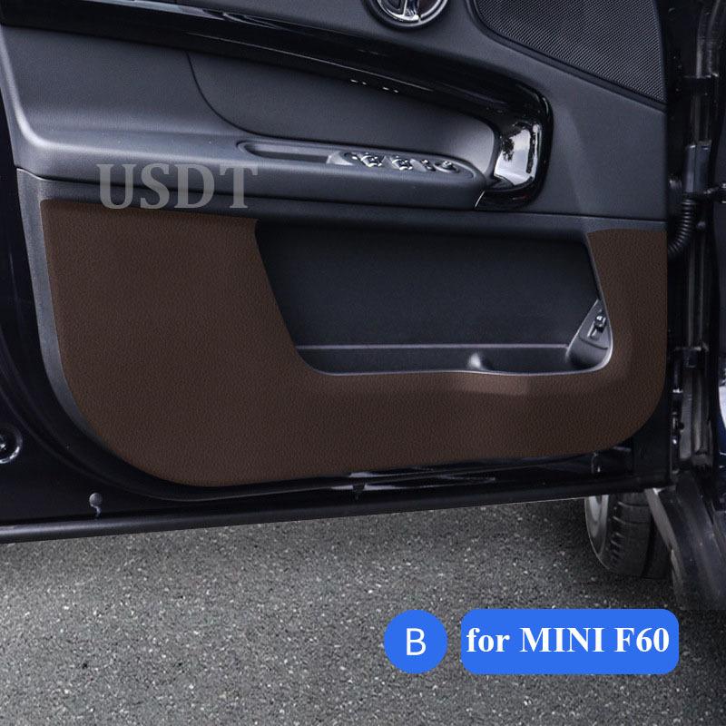 Car Door Anti Kick Mat Leather Carbon Fiber Sticker For BMW MINI Cooper F54 F55 F56 F57 F60 R56 R60 Car Accessories