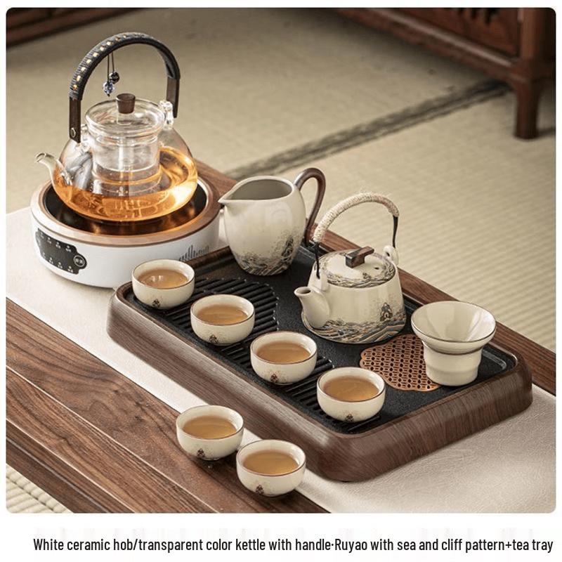 Cha Xun Minimalist Electric Tea Set with Glass Kettle