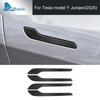Carbon Fiber Style Interior Sticker for Tesla Model Y 2025 Door Handle Area