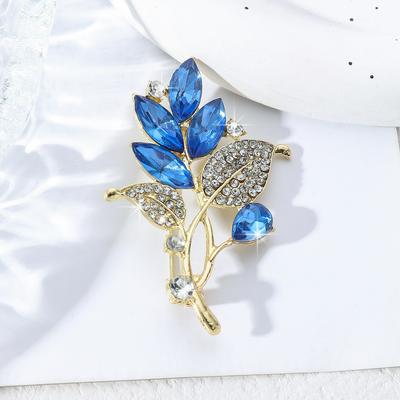 Damen Leichter Luxus Nische Blatt Brosche