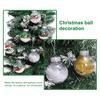 12 Pcs Clear Christmas Ball Ornaments 2.36" Shatterproof Plastic Hanging Xmas Tree Baubles Set with Stuffed Decorations for Holiday Party Home Decor