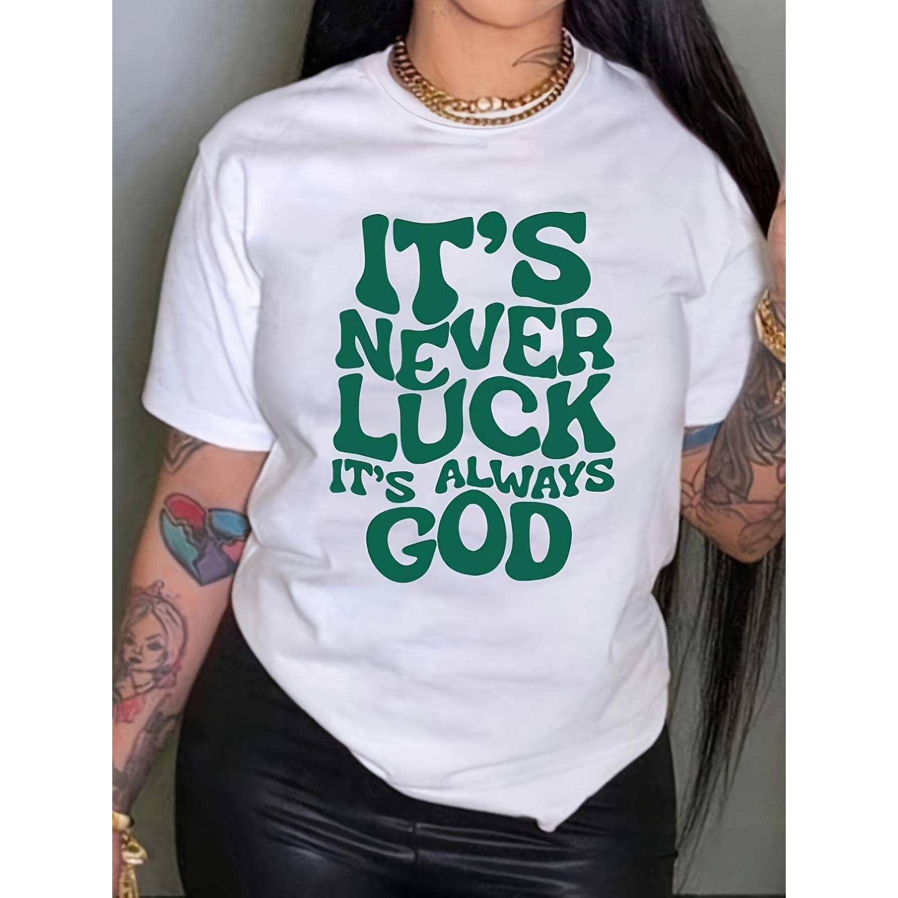 

Футболка с принтом букв, повседневный топ с коротким рукавом и круглым вырезом для лета и весны, женский топ S белый