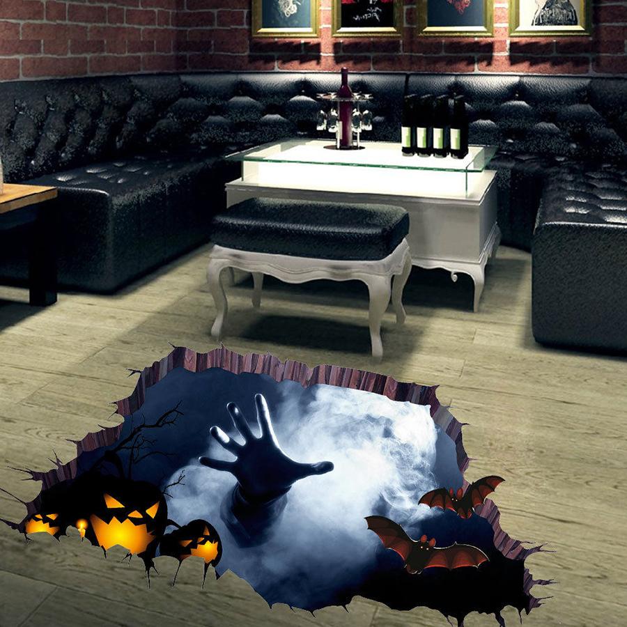 Halloween Scary Hell Hand Wall Sticker, Spooky Stickers & Floor Decals for Halloween Party, Haunted House & Home Horror Decorations