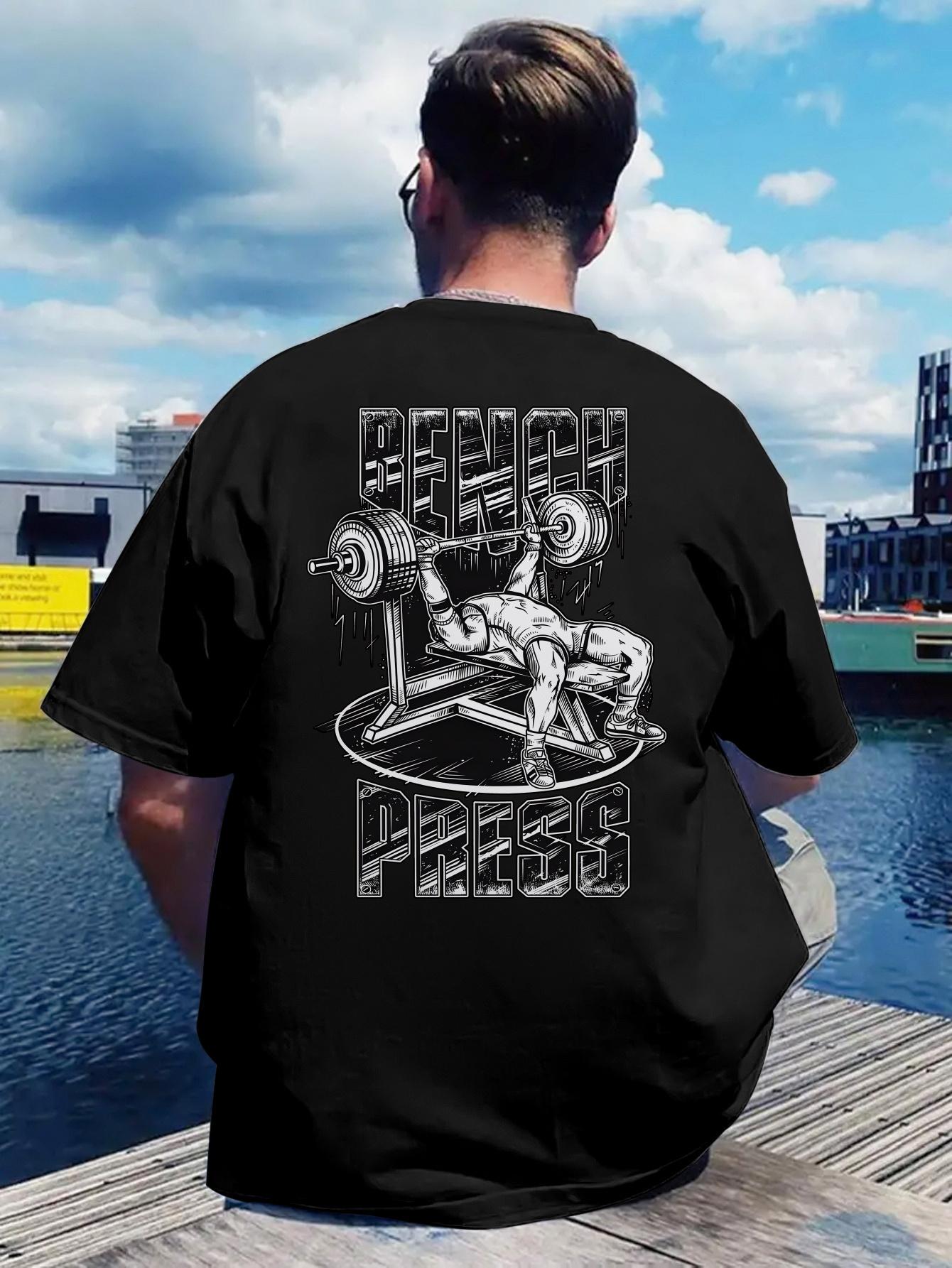 Bench Press Graphic T-shirt - Inspirational Gym Design XXXL