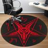 1pc Baphomet Symbol Office Round Area Rug, Under Office Chairs Bedroom Living Room Home Decor, Room Deco, Available In Various Sizes