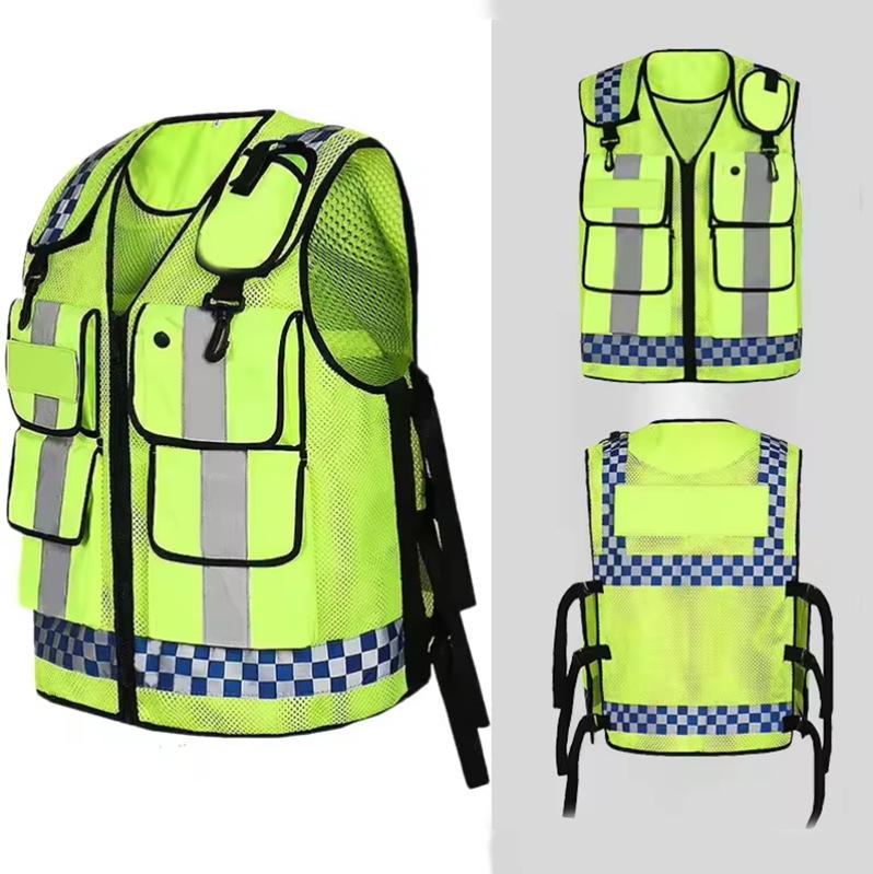 Multi-Functional Reflective Traffic Safety Vest for Construction and Road Protection